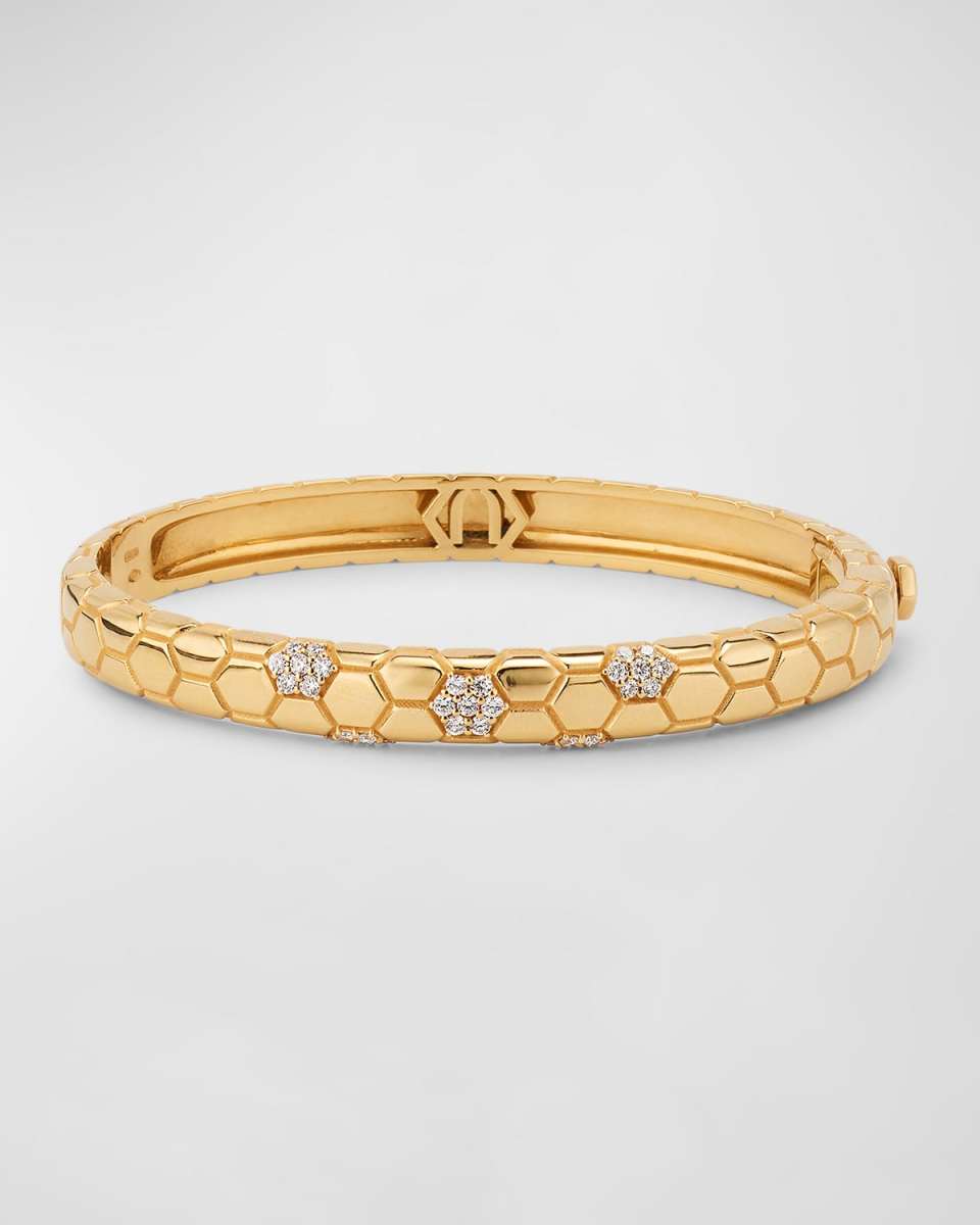 Baia Sommersa 18K Yellow Gold Diamond Bangle Bracelet
